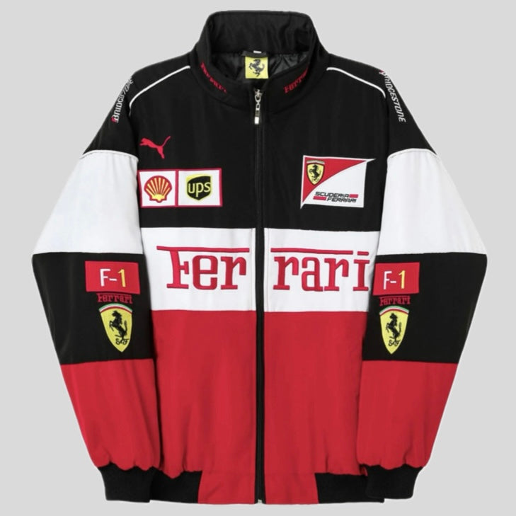 Ferrari F1 Racing Jacket – Black, White & Red Editions