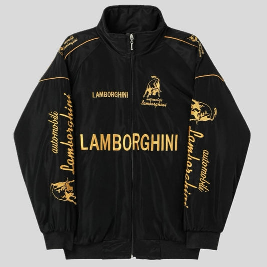 Lamborghini Racing Jacket – Black & Gold Edition
