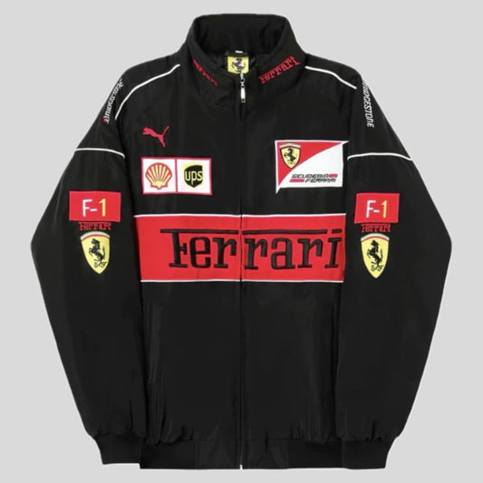 Ferrari F1 Racing Jacket – Black, White & Red Editions